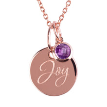Load image into Gallery viewer, 18ct Rose Gold Vermeil "Joy" Pendants