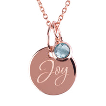 Load image into Gallery viewer, 18ct Rose Gold Vermeil "Joy" Pendants
