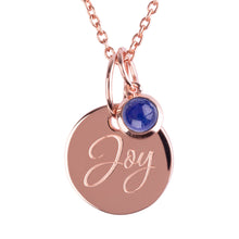 Load image into Gallery viewer, 18ct Rose Gold Vermeil "Joy" Pendants