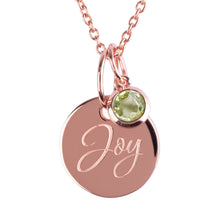 Load image into Gallery viewer, 18ct Rose Gold Vermeil "Joy" Pendants