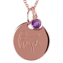 Load image into Gallery viewer, 18ct Rose Gold Vermeil "Hope" Pendants
