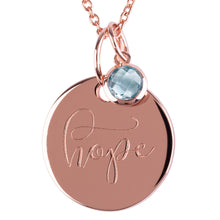 Load image into Gallery viewer, 18ct Rose Gold Vermeil "Hope" Pendants