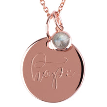 Load image into Gallery viewer, 18ct Rose Gold Vermeil "Hope" Pendants
