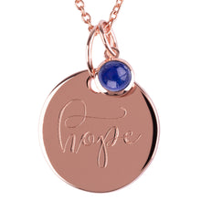 Load image into Gallery viewer, 18ct Rose Gold Vermeil "Hope" Pendants