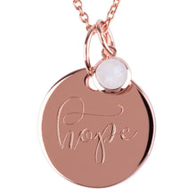 Load image into Gallery viewer, 18ct Rose Gold Vermeil "Hope" Pendants