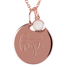 Load image into Gallery viewer, 18ct Rose Gold Vermeil "Hope" Pendants