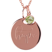 Load image into Gallery viewer, 18ct Rose Gold Vermeil "Hope" Pendants