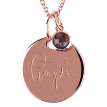 Load image into Gallery viewer, 18ct Rose Gold Vermeil "Hope" Pendants