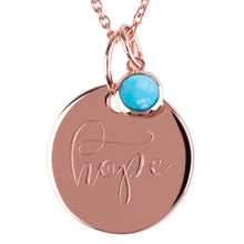 Load image into Gallery viewer, 18ct Rose Gold Vermeil "Hope" Pendants