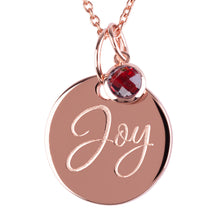 Load image into Gallery viewer, 18ct Rose Gold Vermeil "Joy" Pendants