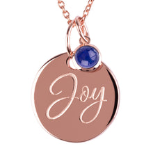 Load image into Gallery viewer, 18ct Rose Gold Vermeil "Joy" Pendants