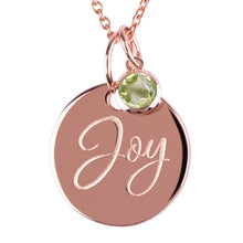 Load image into Gallery viewer, 18ct Rose Gold Vermeil "Joy" Pendants