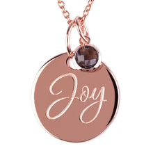 Load image into Gallery viewer, 18ct Rose Gold Vermeil "Joy" Pendants