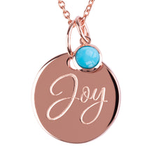 Load image into Gallery viewer, 18ct Rose Gold Vermeil "Joy" Pendants