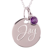 Load image into Gallery viewer, Sterling Silver "Joy" Pendants