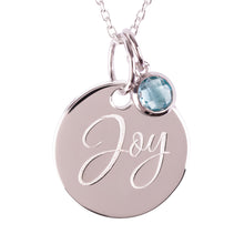 Load image into Gallery viewer, Sterling Silver "Joy" Pendants