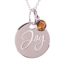 Load image into Gallery viewer, Sterling Silver "Joy" Pendants