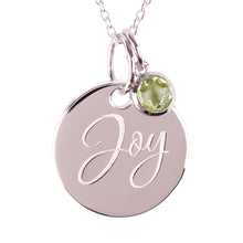 Load image into Gallery viewer, Sterling Silver "Joy" Pendants