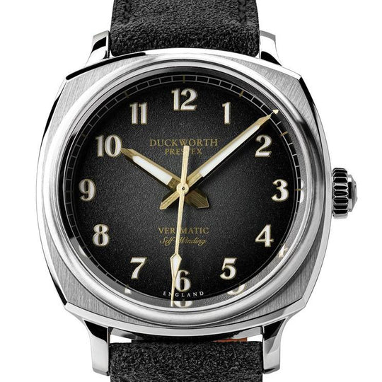 Verimatic 39mm Black Fumé Men's Watch, view 2