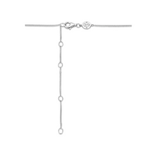 Load image into Gallery viewer, Fine Chain Necklace with Cubic Zirconia Hand Set Pendant