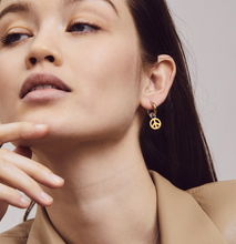 Load image into Gallery viewer, Gold Plated Silver Peace Sign Ear Charm