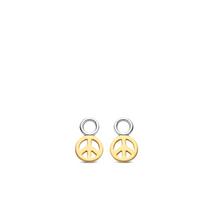Load image into Gallery viewer, Gold Plated Silver Peace Sign Ear Charm