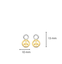 Load image into Gallery viewer, Gold Plated Silver Peace Sign Ear Charm