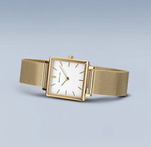 Load image into Gallery viewer, Classic Gold Female Bering Square Faced Watch