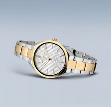 Load image into Gallery viewer, Ultra Slim Ladies Polished Silver/Gold Bering Watch