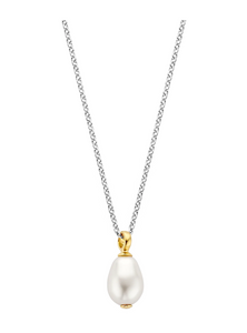 Gold Plated Irregular Pearl Necklace