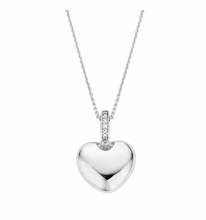 Load image into Gallery viewer, Sterling Silver Heart Shaped with Cubic Zirconia Pendant