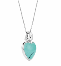 Load image into Gallery viewer, Ti Sento Sterling Silver and Turquoise Heart Pendant