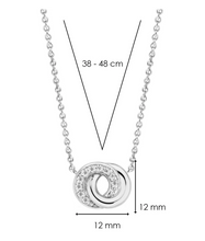 Load image into Gallery viewer, Ti Sento Cubic Zirconia Silver Infinity Necklace