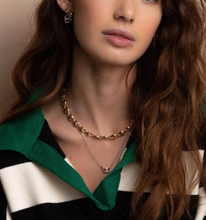 Load image into Gallery viewer, Ti Sento Silver & Cubic Zirconia 'Coffee Bean' Necklace