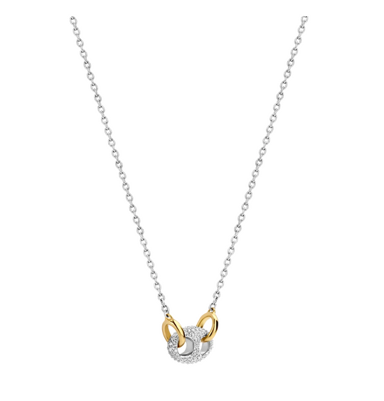 Ti Sento Silver & Cubic Zirconia 'Coffee Bean' Necklace, view 3