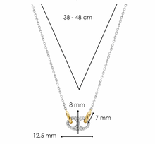 Load image into Gallery viewer, Ti Sento Silver & Cubic Zirconia 'Coffee Bean' Necklace