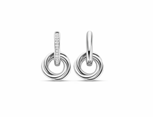 Load image into Gallery viewer, Sterling Silver Elegant Twisted Circle Drop Earrings