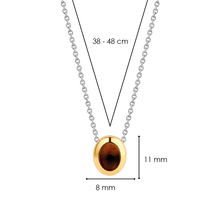 Load image into Gallery viewer, Ti Sento brown stone pendant on 42cm chain
