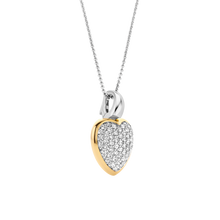 Load image into Gallery viewer, Ti Sento Silver & Vermeil Pave set Cz Heart Pendant