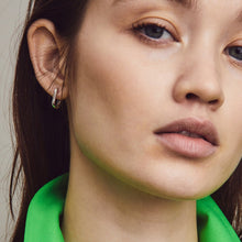 Load image into Gallery viewer, Ti Sento Sterling Silver Oval Hoop