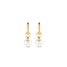 Load image into Gallery viewer, Ti Sento Sterling Silver Gold Plated Pearl Earrings