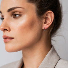 Load image into Gallery viewer, Ti Sento Skinny Silver Hoop Earrings
