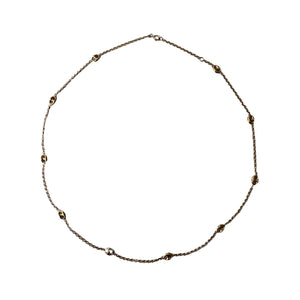 9ct  Yellow Gold station Necklace
