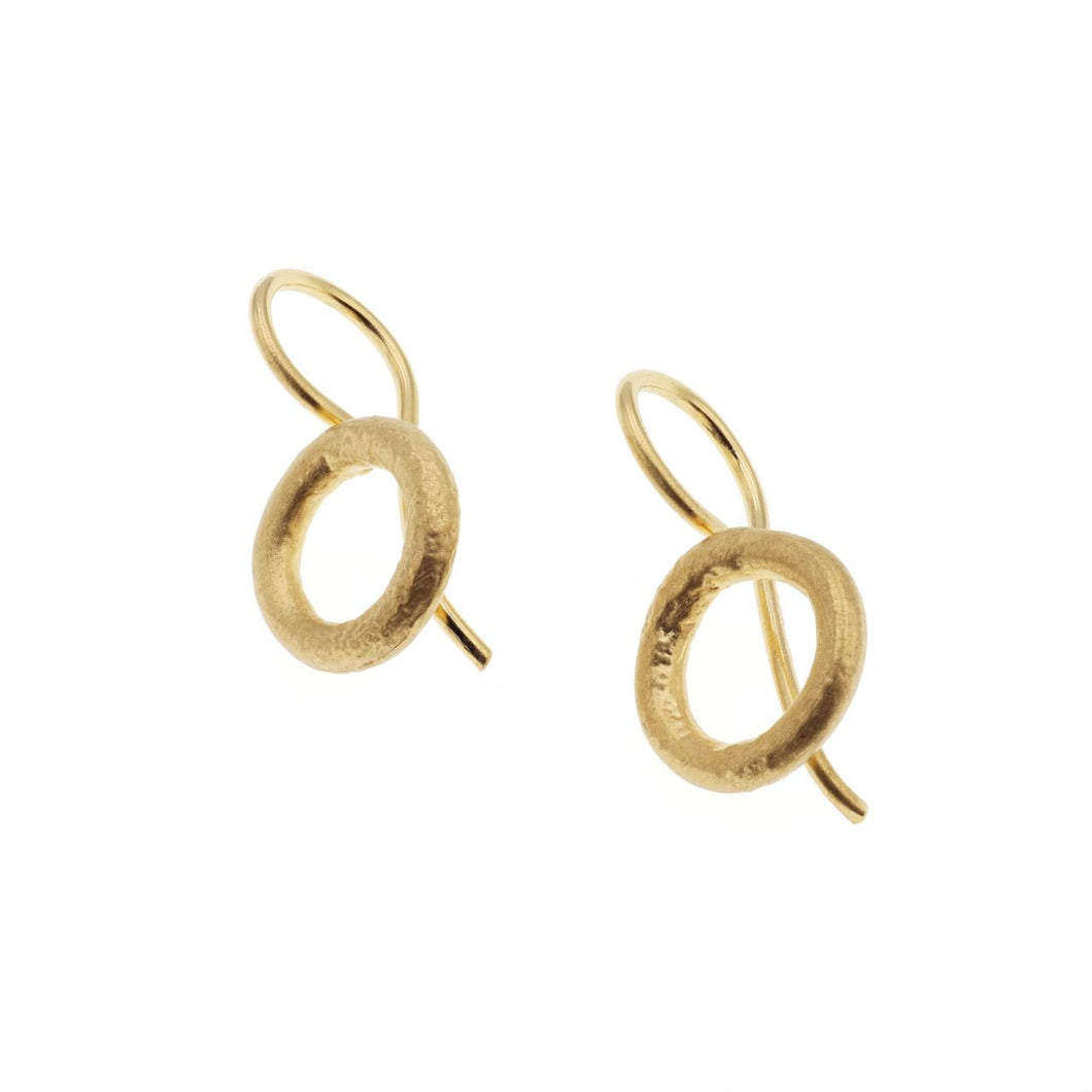 Gold Vermeil Open Circle Earrings