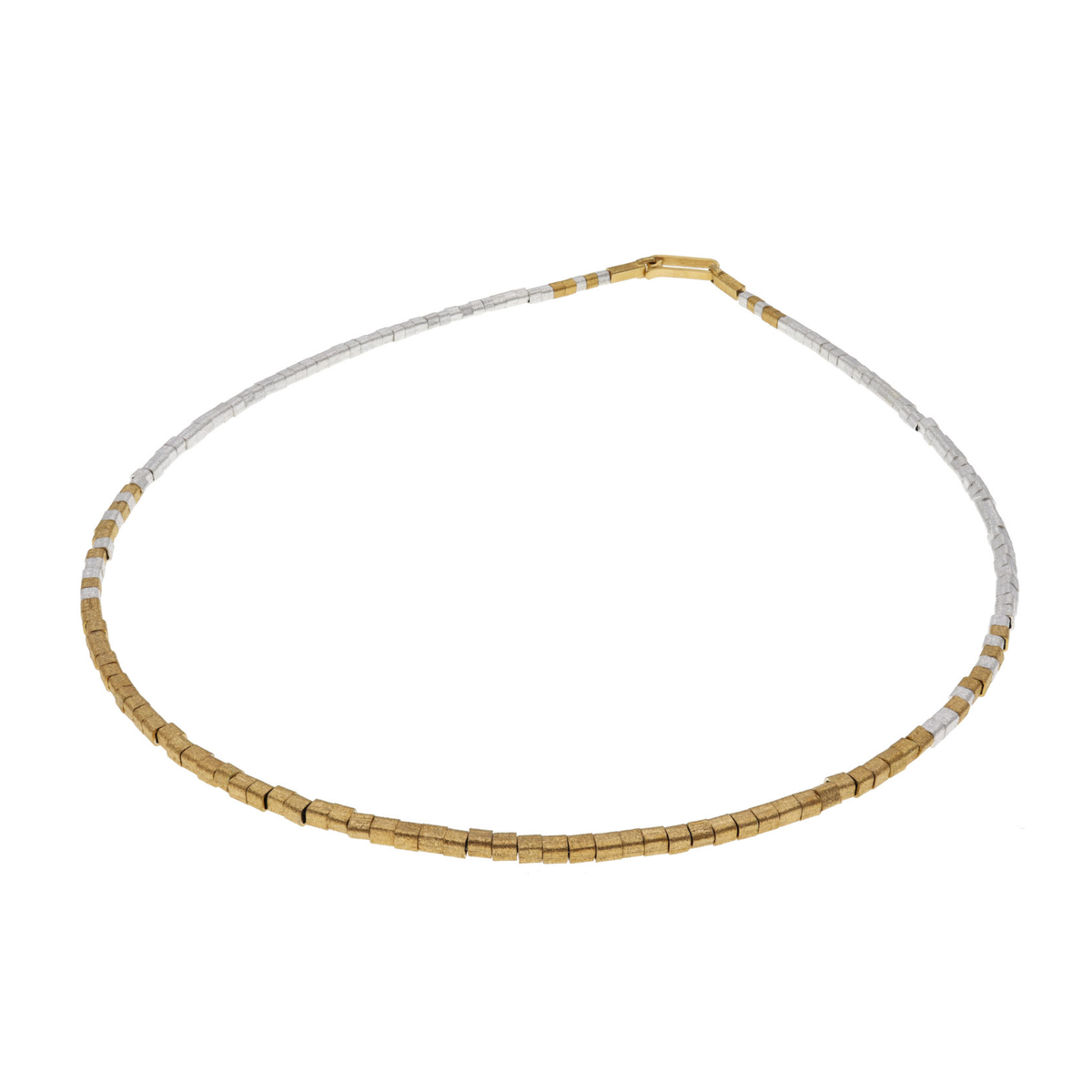 Sterling Silver & Gold Vermeil Geometric Cube Necklace