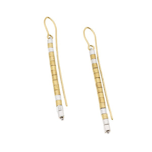 Cube Bead Drop Earrings – Vermeil and Sterling Silver