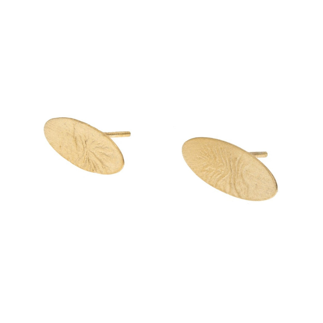 Small Oval Gold Plated Earrings
