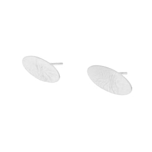 Small Oval Sterling Silver Earrings