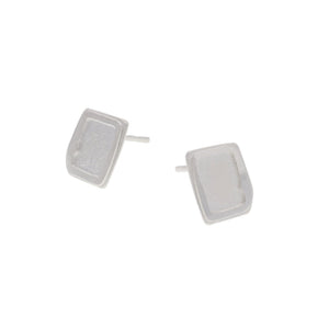 Small Sterling Silver Square Stud Earrings