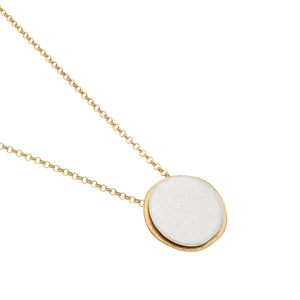 Two-Tone Sterling Silver and Gold Vermeil Pendant – Pebbles I Collection